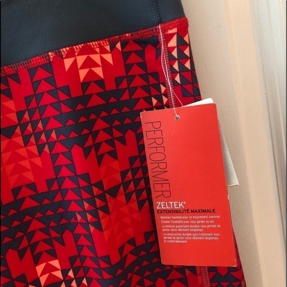 Zella Red Blaze Run Geo Print Leggings Size M - Picture 8 of 16